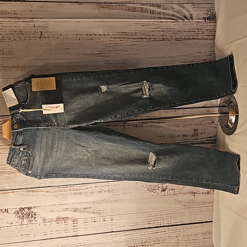Jessica Simpson Lived-In High Rise Slim Straight Jeans